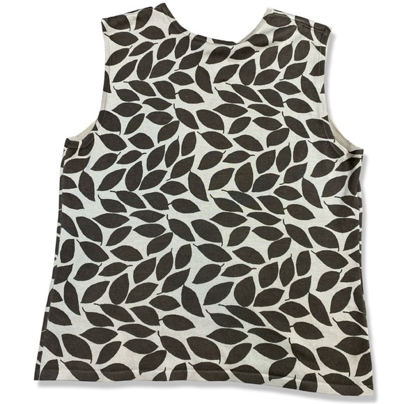 ⭐️TALBOTS Silk Brown Leaf Prink Tank Top - Picture 2 of 6